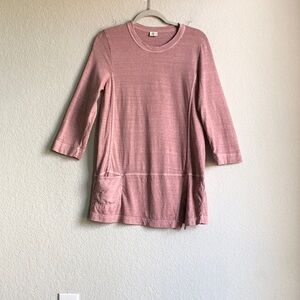 Poetry 3/4 Sleeve Tunic Top Hemp Organic Cotton Layering Pocket